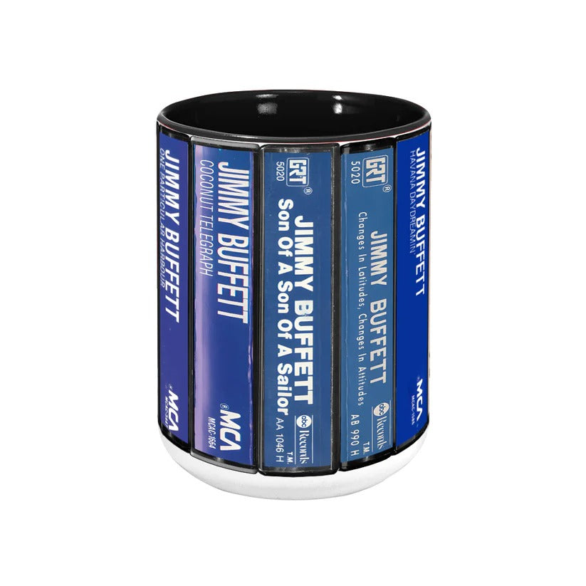 Jimmy Buffett Cassette Retro Accent Mug Gift for Music Lovers GradoCreations