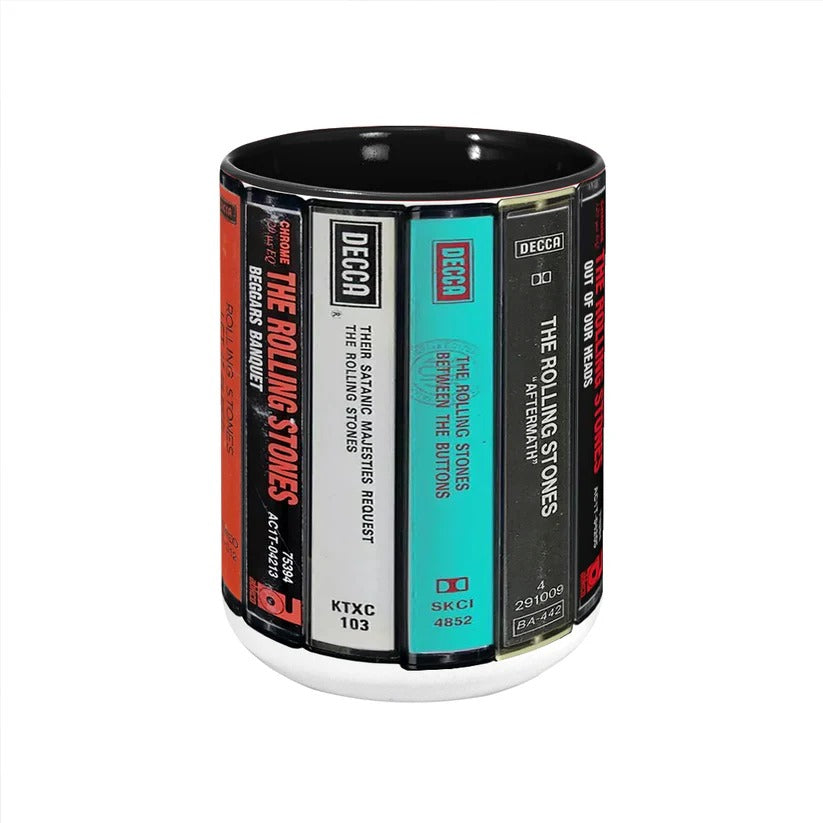 Rolling Stones Cassette Design Accent Mug Retro Gift GradoCreations