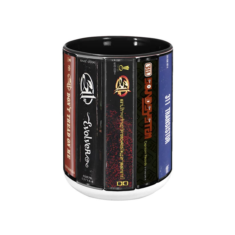 311 Albums Retro Cassette Accent Mug Ceramic Gift for Music Lovers GradoCreations