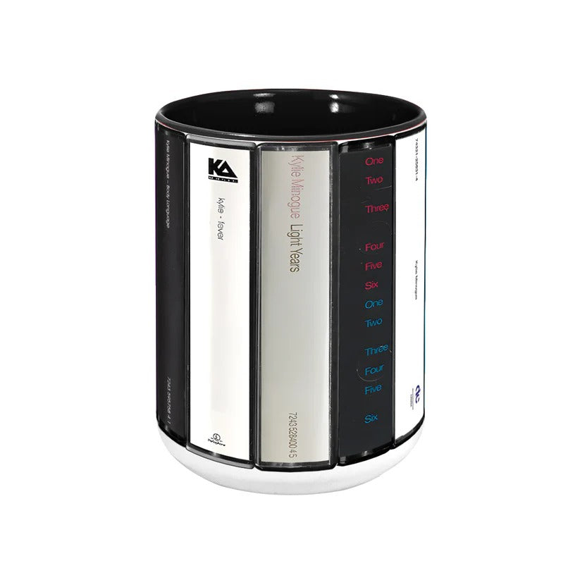 Kylie Minogue Cassette Accent Mug | Retro Music Drinkware GradoCreations
