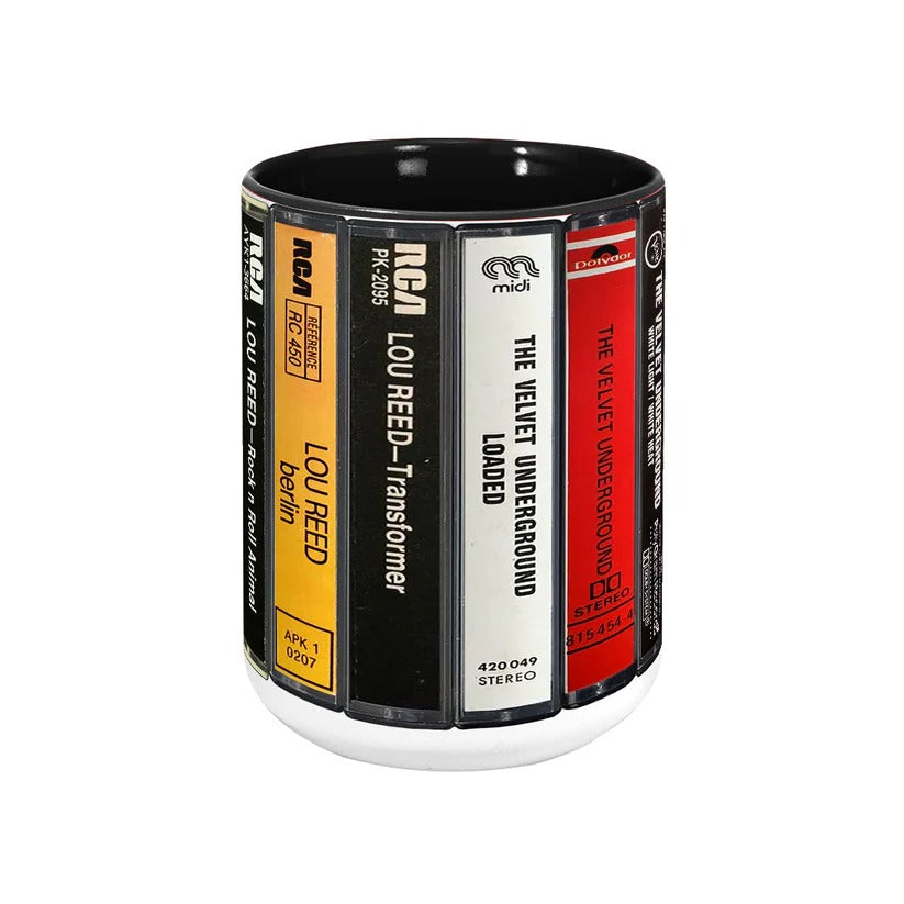 Lou Reed Cassette Retro Accent Mug for Music Lovers GradoCreations