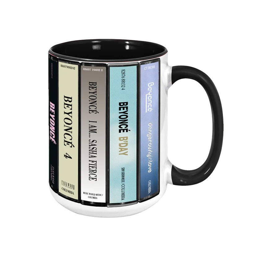 Beyoncé Albums Cassette Collection Ceramic Accent Mug Gift GradoCreations
