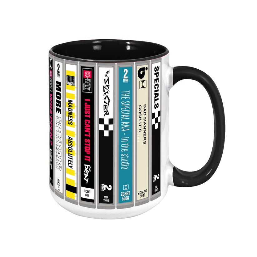 Ceramic Ska 2-Tone Music Cassette Accent Mug Gift GradoCreations