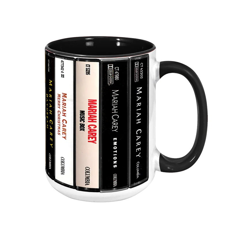 Mariah Carey Cassette Accent Mug Retro Ceramic Drinkware Gift GradoCreations