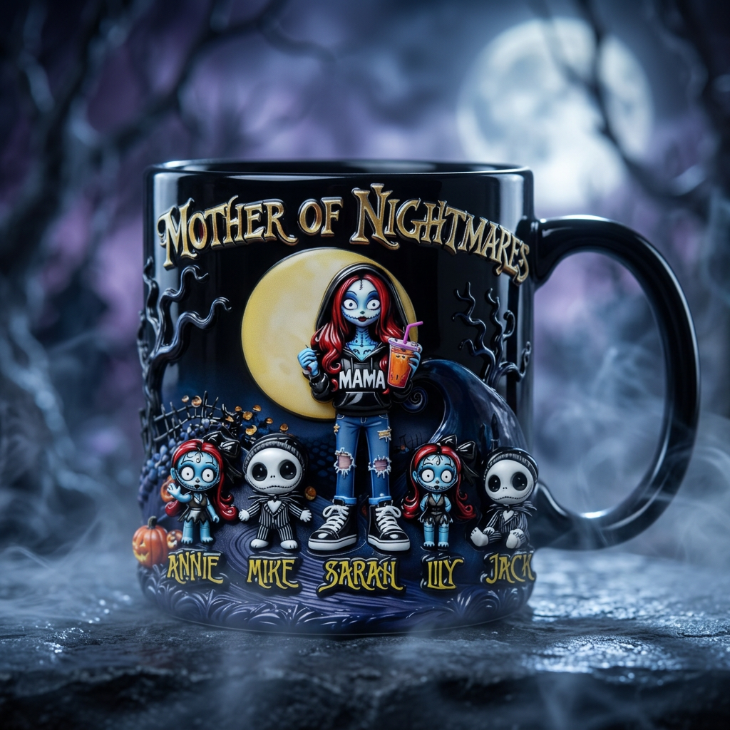Personalized Mother of Nightmares Halloween Mug Gift for Mom Mug GradoCreations