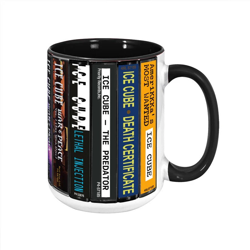 Retro Ice Cube Albums Cassette Accent Mug Ceramic Drinkware GradoCreations
