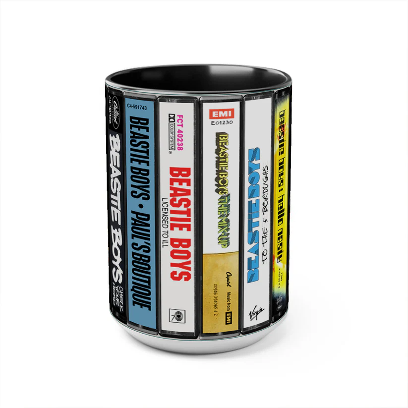 Retro Beastie Boys Cassette Accent Mug Ceramic Drinkware Gift GradoCreations