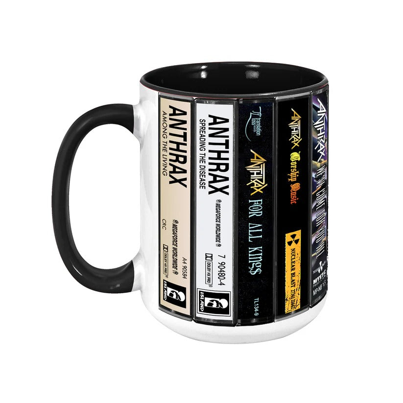 Retro Anthrax Cassette Design Accent Mug Gift for Music Lovers GradoCreations
