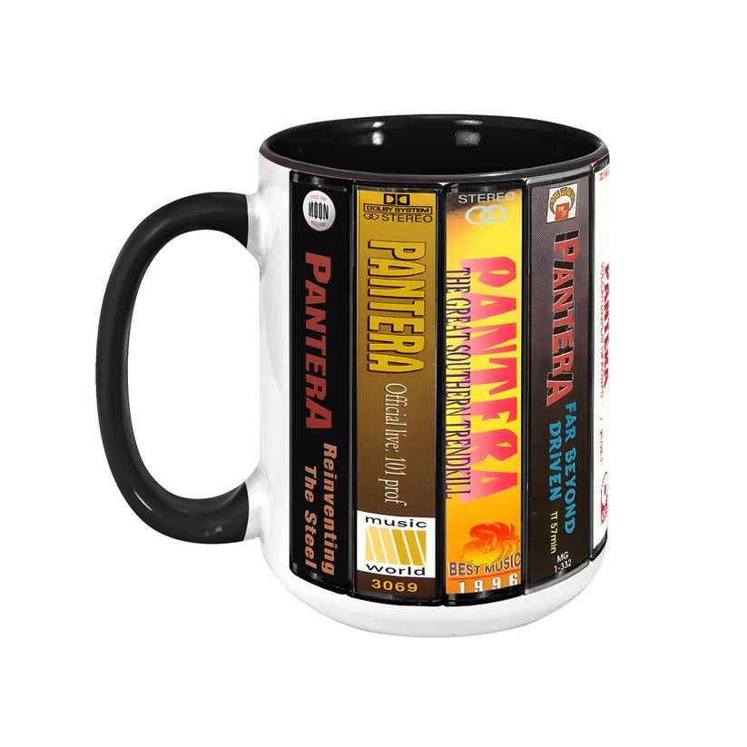 Pantera Cassette Style Accent Mug Retro Gift for Music Lovers GradoCreations