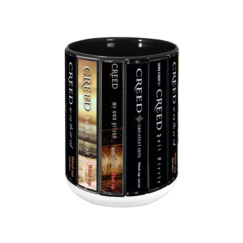 Creed Cassette Collection Accent Mug Retro Gift for Music Lovers GradoCreations