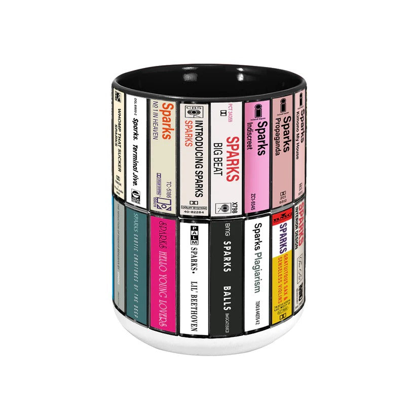Retro Cassette Collection Accent Mug Ceramic Drinkware Gift GradoCreations