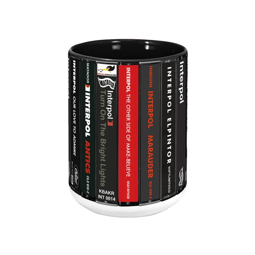 Retro Interpol Albums Cassette Accent Mug Ceramic Drinkware GradoCreations