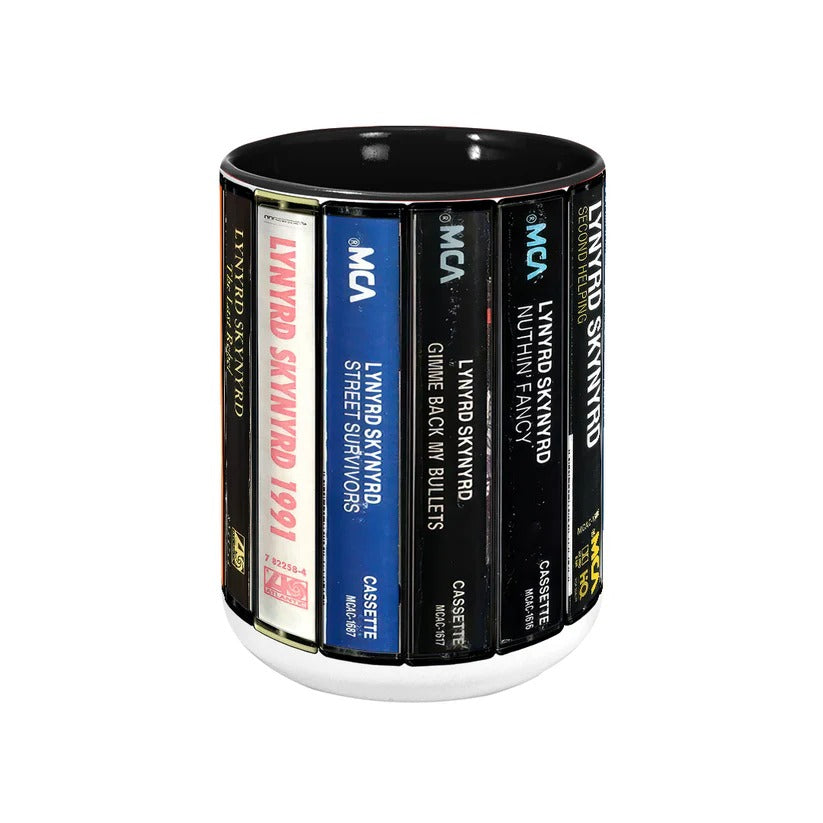 Lynyrd Skynyrd Cassette Accent Mug Retro Gift for Music Lovers GradoCreations