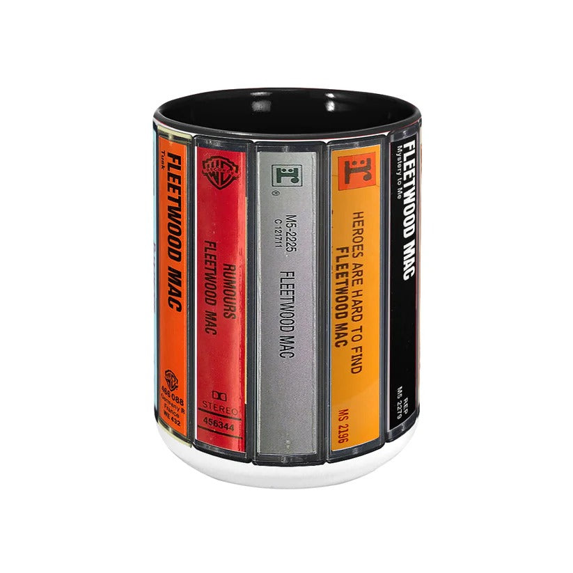 Fleetwood Mac Cassette Collection Accent Mug Retro Gift GradoCreations