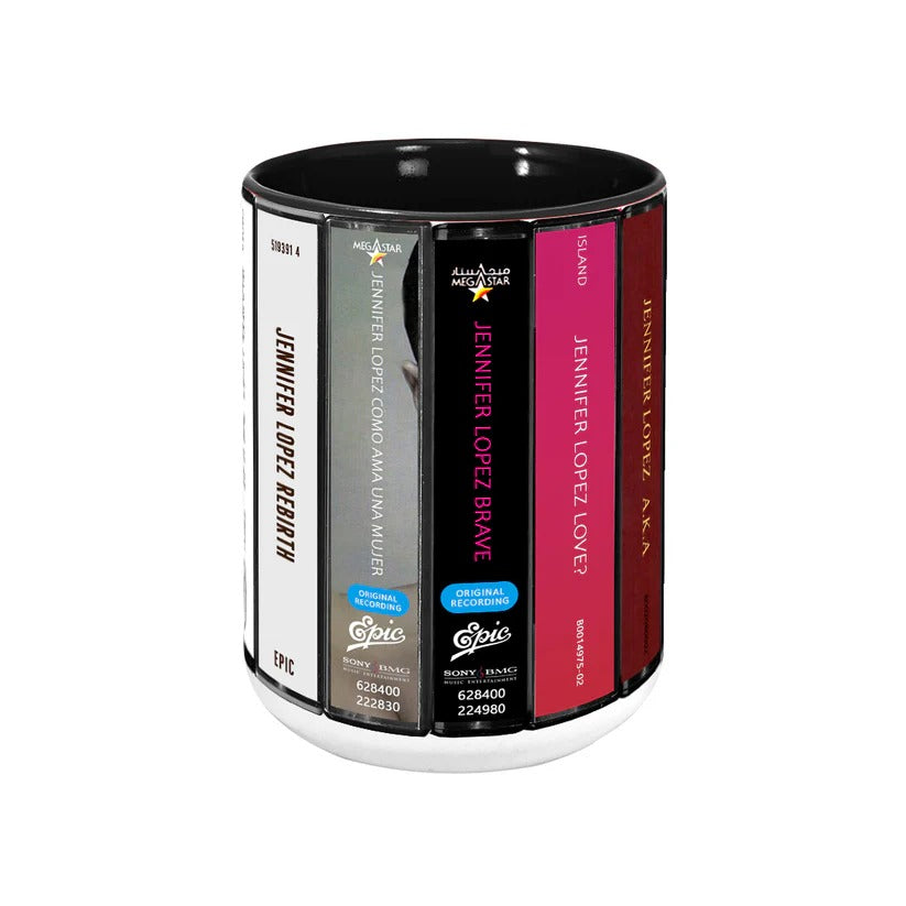 Jennifer Lopez Cassette Style Accent Mug Unique Gift GradoCreations