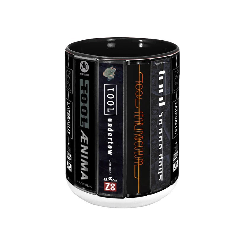 Retro Tool Cassette Collection Accent Mug for Music Lovers GradoCreations