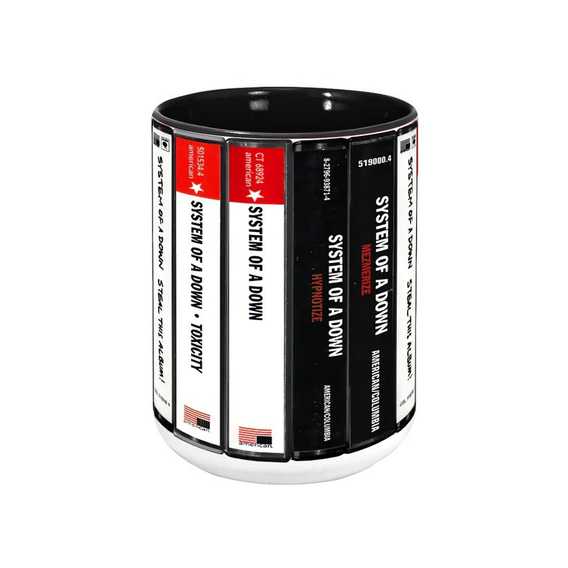 System Of A Down Cassette Collection Ceramic Accent Mug GradoCreations