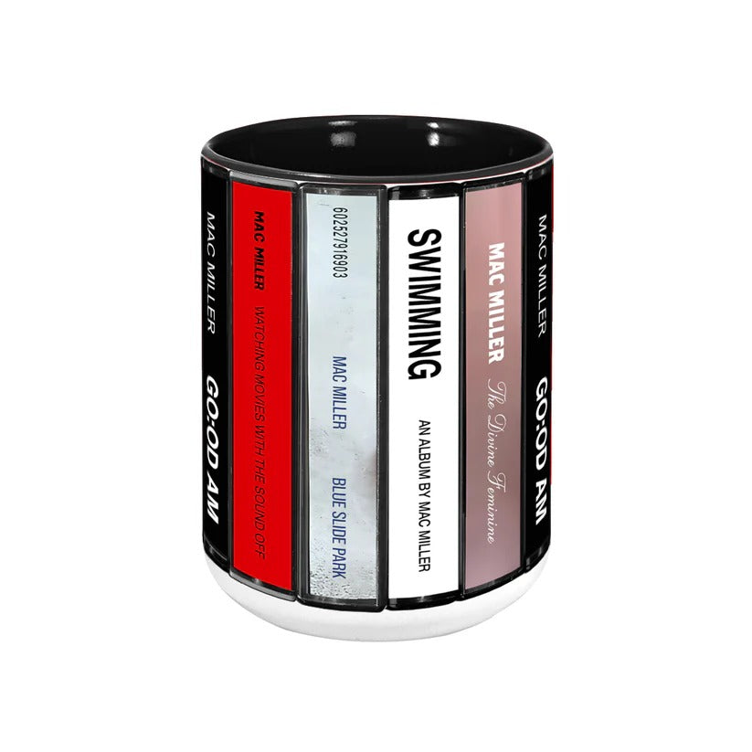 Mac Miller Cassette Collection Ceramic Accent Mug Gift for Music Lovers GradoCreations