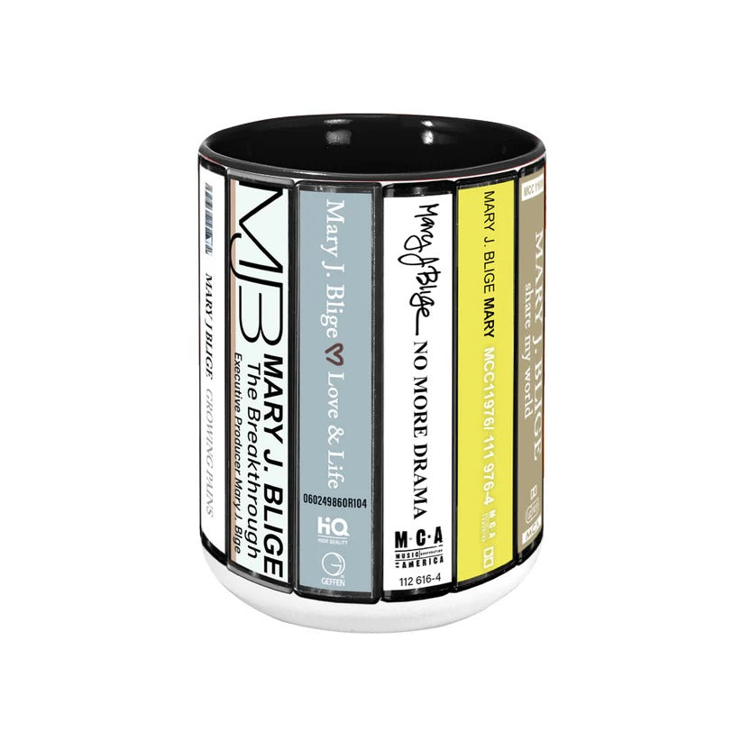Mary J. Blige Cassette Collection Retro Accent Mug Gift GradoCreations