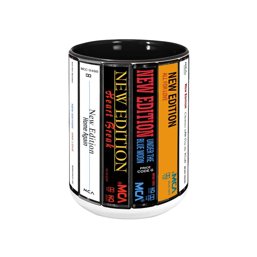 Retro New Edition Albums Accent Mug Ceramic Drinkware Gift GradoCreations