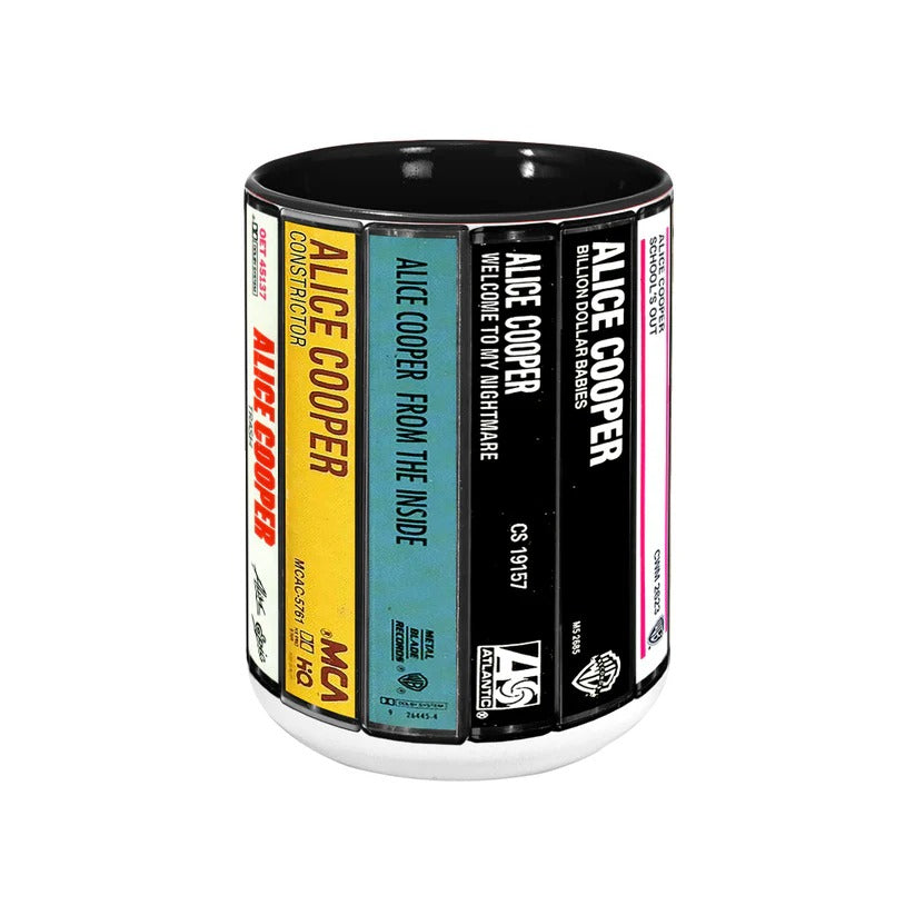 Alice Cooper Cassette Collection Ceramic Accent Mug Gift GradoCreations
