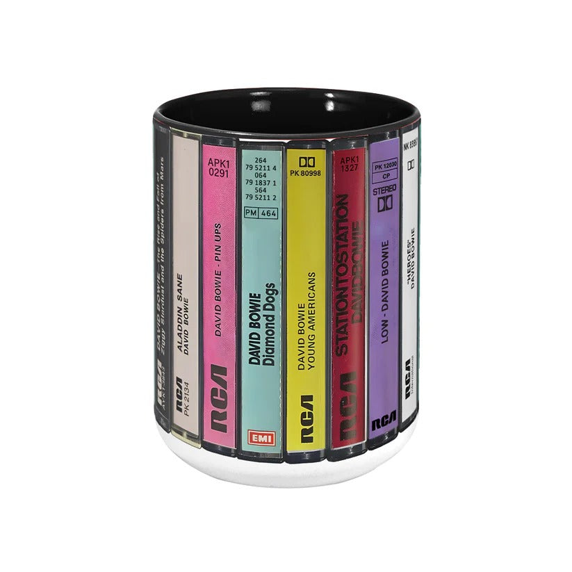 Retro Ceramic Accent Mug with David Bowie Album Design | Gifts for Music Lovers GradoCreations