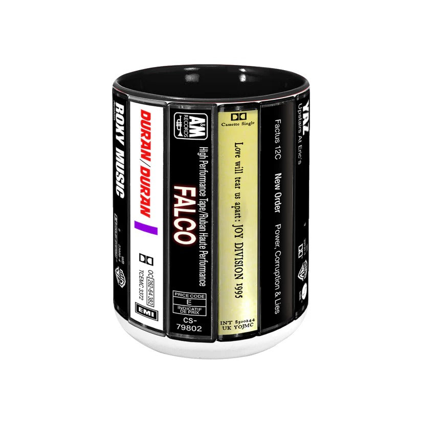 Retro New Wave Music Cassette Accent Mug Gift for Music Lovers GradoCreations