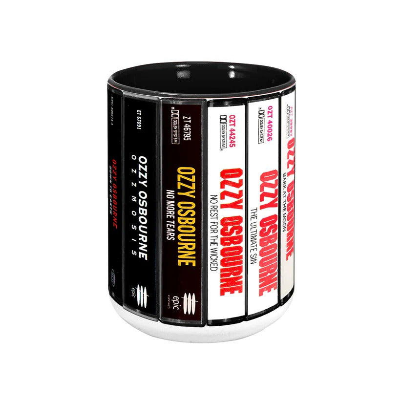 Ozzy Osbourne Cassette Album Retro Accent Mug Gift for Music Lovers GradoCreations