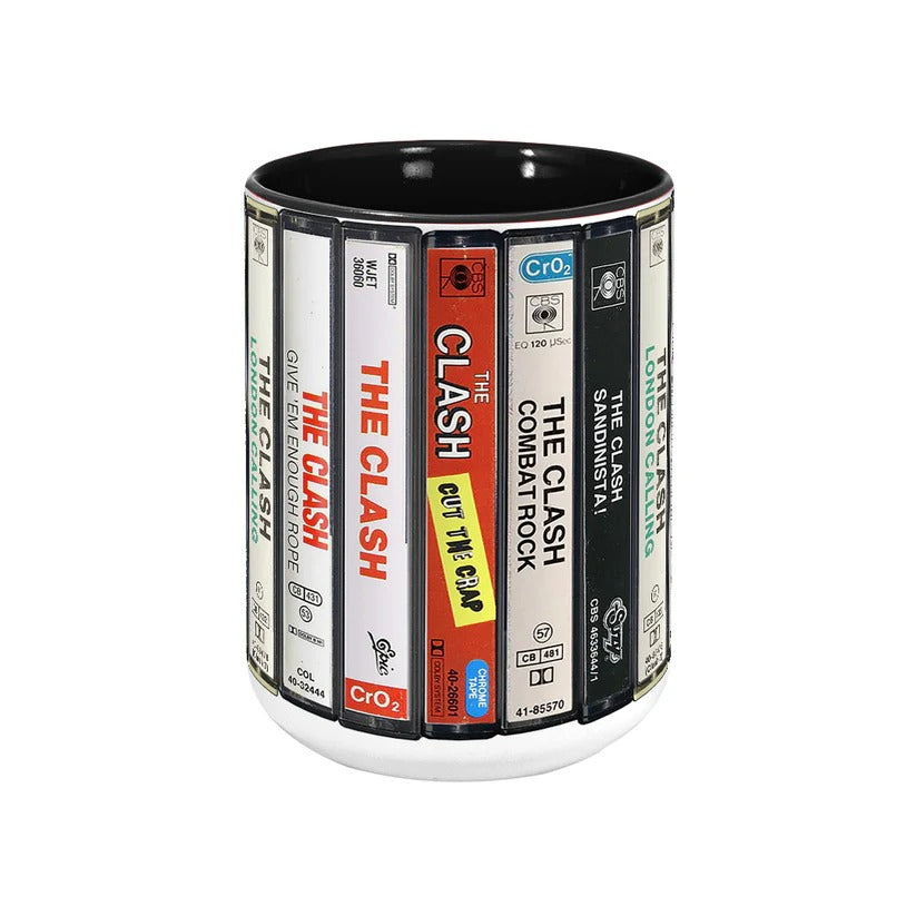 The Clash Cassette Accent Mug Ceramic Drinkware Gift for Music Lovers GradoCreations