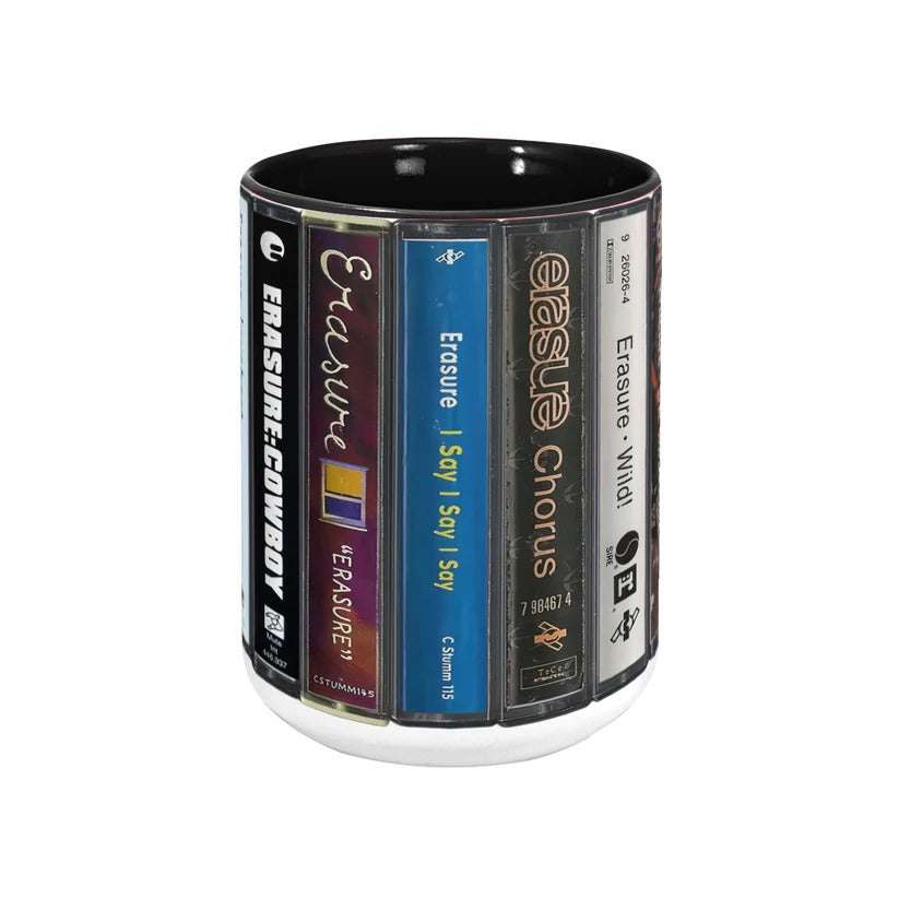 Retro Erasure Albums Cassette Accent Mug Ceramic Drinkware Gift GradoCreations
