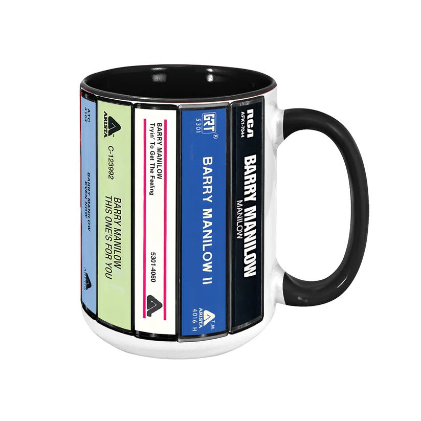 Retro Barry Manilow Album Cassette Accent Mug Gift for Music Lovers GradoCreations