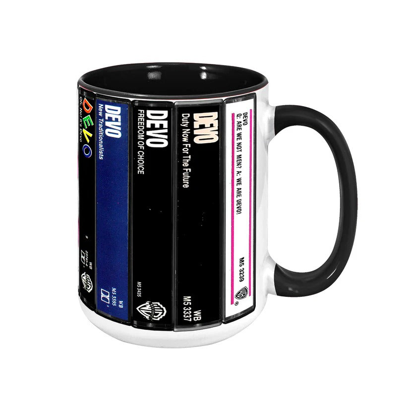 Retro Devo Albums Cassette Accent Mug for Music Lovers GradoCreations