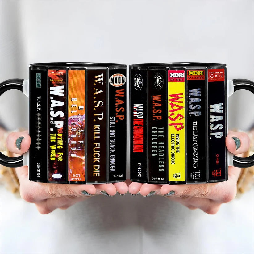 W.A.S.P Cassette Accent Mug Retro Music Gift for Fans GradoCreations