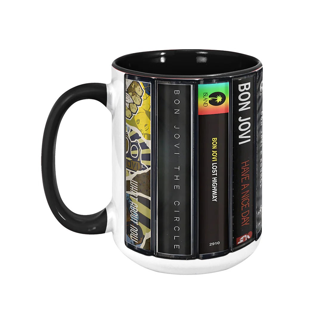Bon Jovi Cassette Collection Accent Mug Ceramic Retro Gift GradoCreations