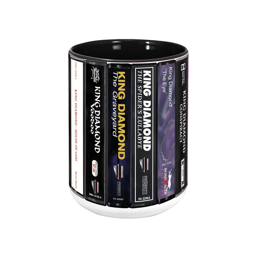 Retro King Diamond Cassette Accent Mug - Ceramic Drinkware Gift GradoCreations