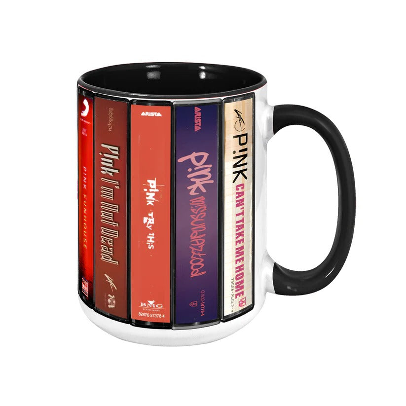P!nk Albums Retro Ceramic Accent Mug Gift for Music Lovers GradoCreations