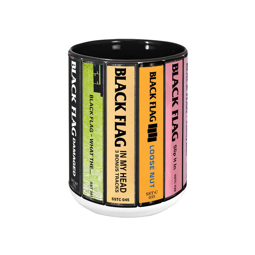 Black Flag Cassette Collection Accent Mug Retro Gift GradoCreations