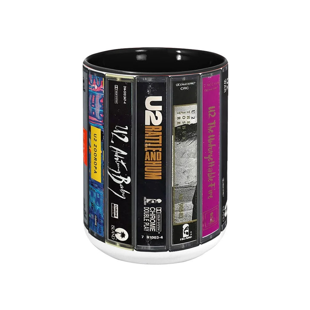 U2 Cassette Retro Accent Mug Ceramic Drinkware Gift GradoCreations