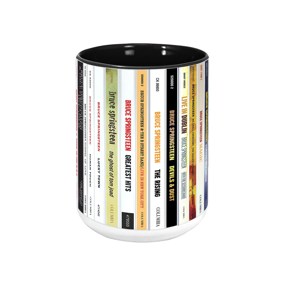 Bruce Springsteen CD Albums Accent Mug Ceramic Gift for Music Lovers GradoCreations