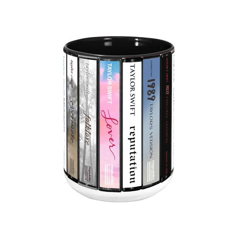 Taylor Swift Albums Collection Accent Mug Ceramic Gift for Fans GradoCreations