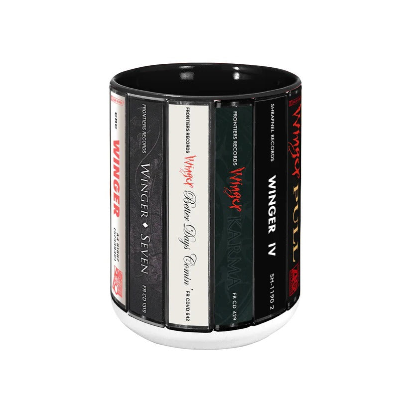 Retro Winger Albums Cassette Accent Mug | Ceramic Drinkware GradoCreations