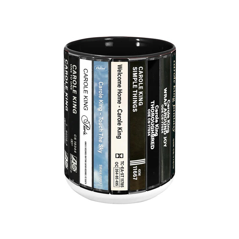 Retro Carole King Cassette Accent Mug Ceramic Gift for Music Lovers GradoCreations