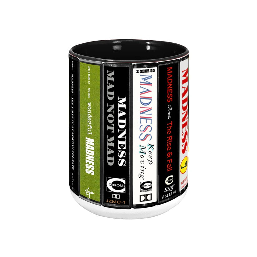 Retro Music Cassette Accent Mug Ceramic Gift for Music Lovers GradoCreations