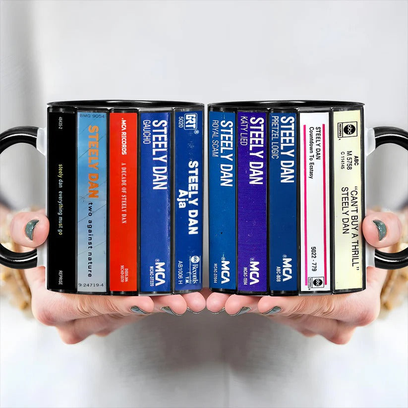 Steely Dan Cassette Collection Retro Accent Mug | Ceramic Drinkware GradoCreations