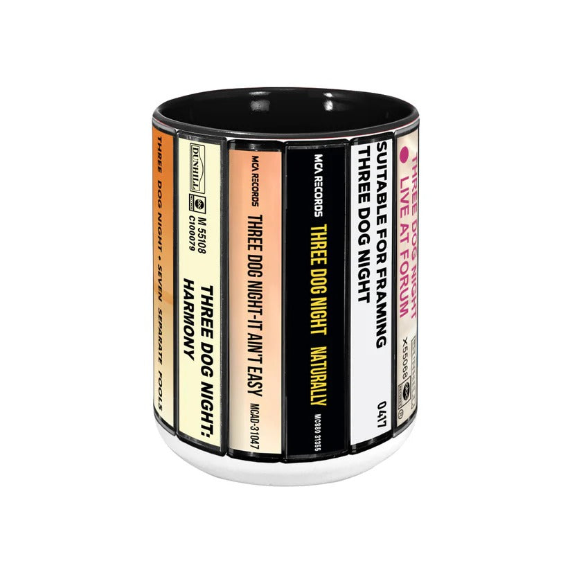 Three Dog Night Cassette Accent Mug Retro Music Gift GradoCreations