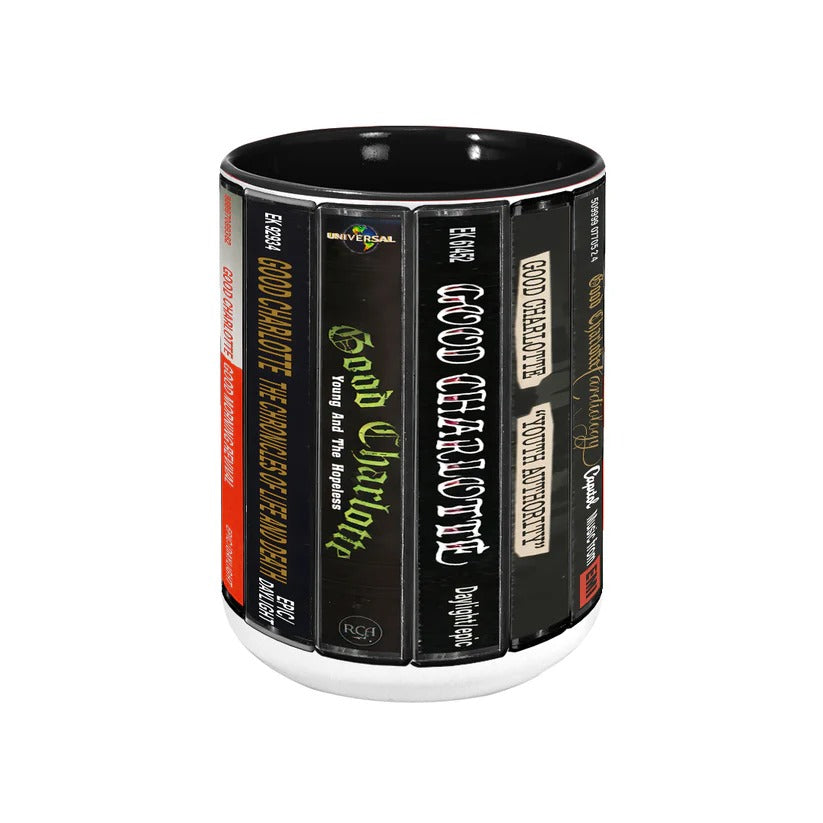 Good Charlotte Cassette Album Accent Mug Retro Ceramic Drinkware GradoCreations
