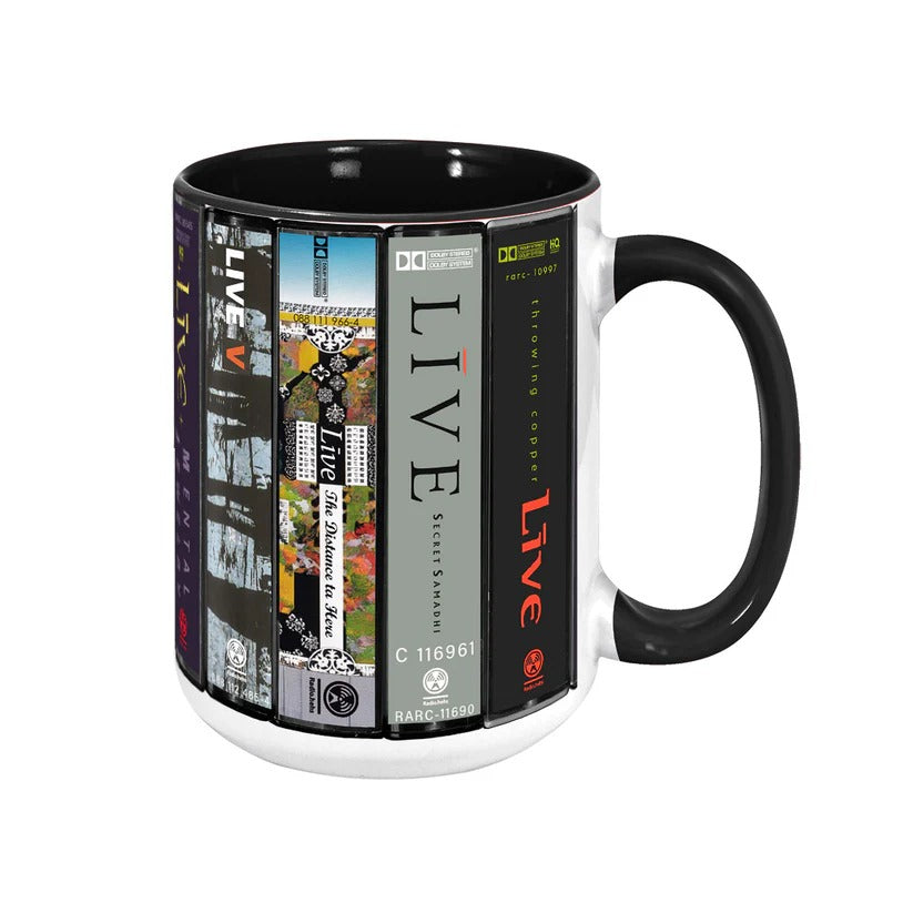 Retro Live Albums Cassette Accent Mug Ceramic Drinkware Gift GradoCreations