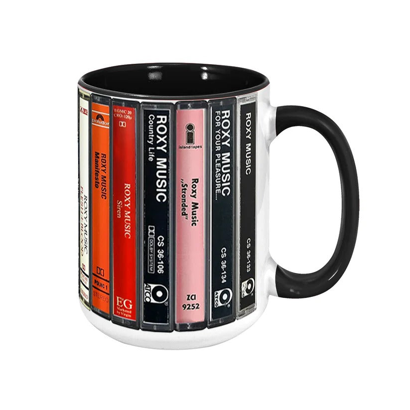 Retro Roxy Music Cassette Accent Mug for Music Lovers GradoCreations