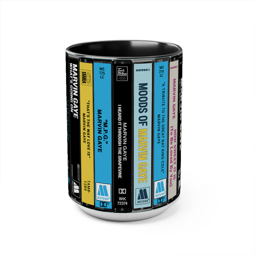 Retro Ceramic Accent Mug Marvin Gaye Cassette Collection Gift GradoCreations