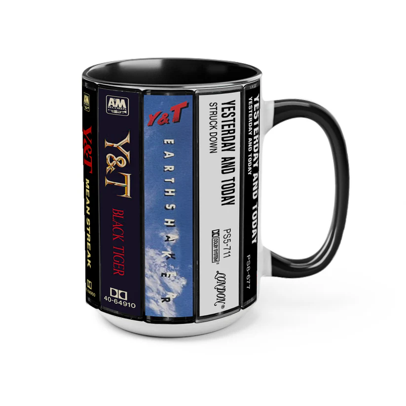 Y&T Cassette Design Accent Mug Retro Music Gift GradoCreations